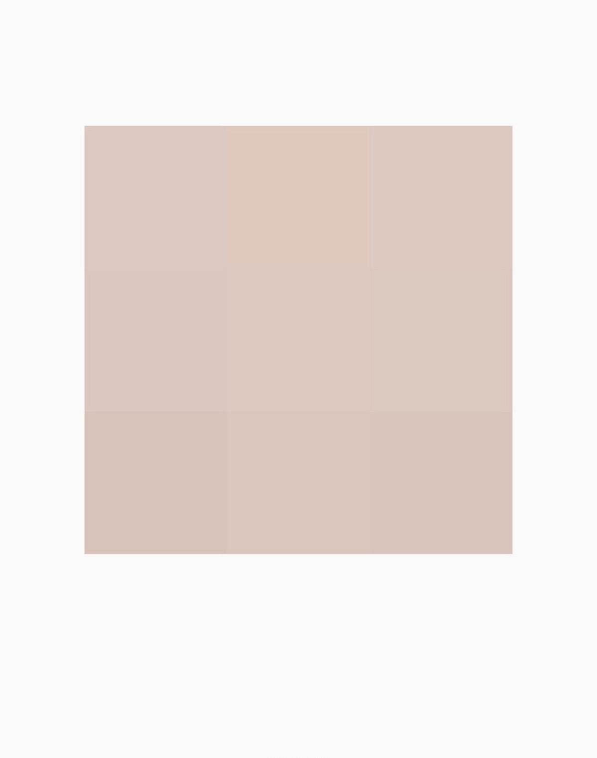A soft, muted beige-pink rectangular form centered on a white background, creating a minimal composition with subtle tonal variations across its surface.