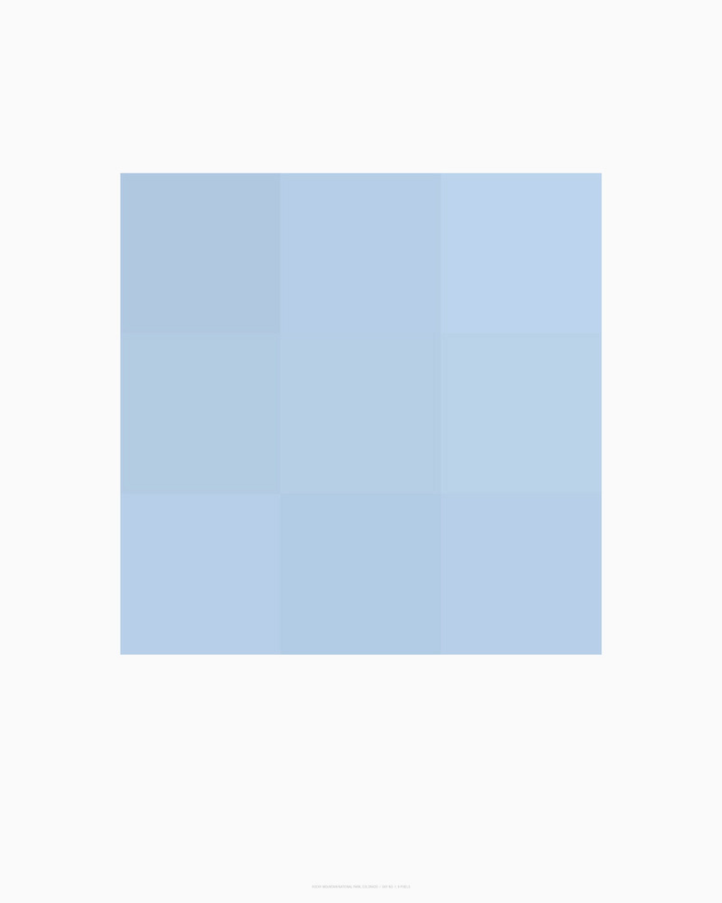 A soft blue gradient composition divided into nine equal sections by subtle vertical and horizontal lines, creating a grid of progressively shifting tones from lighter blue at the top to deeper blue at the bottom.