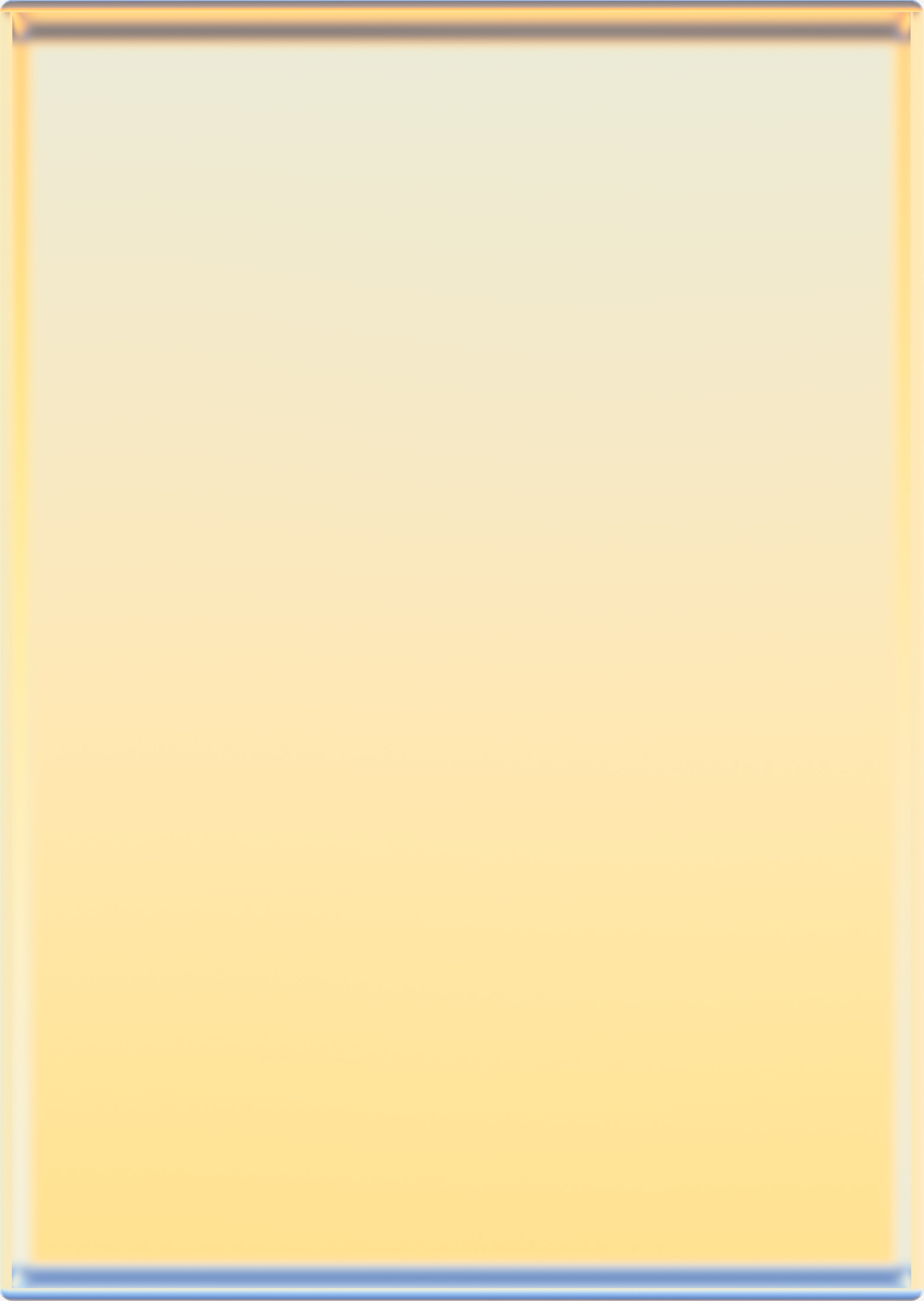A minimalist composition featuring a soft gradient that transitions from pale cream at the top to warm yellow at the bottom, framed by a thin metallic border with subtle gray and gold tones.